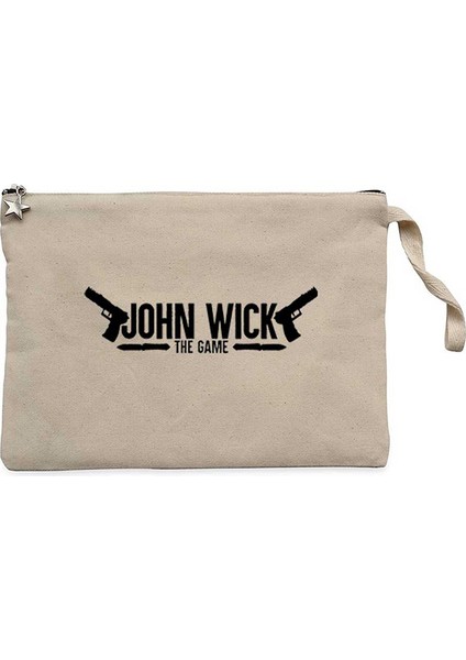 John Wick The Game Krem Clutch Astarlı Cüzdan / El Çantası