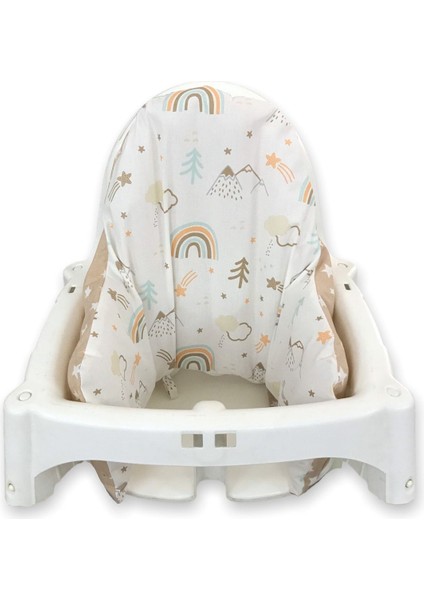 Ikea Antılop Mama Sandalyesi Için Destek Minderi (Kılıf + Iç Minder) Gökkuşağı modelleri