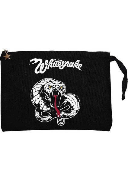 Whitesnake Trouble Siyah Clutch Astarlı Cüzdan / El Çantası