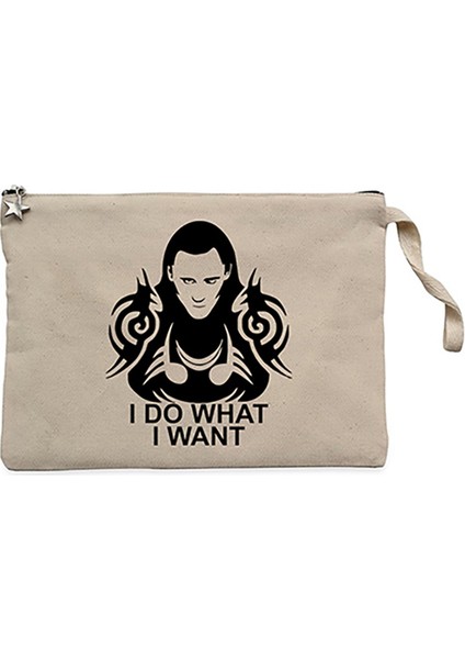 Loki Krem Clutch Astarlı Cüzdan / El Çantası