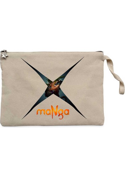 Manga 1000 Parça Krem Clutch Astarlı Cüzdan / El Çantası