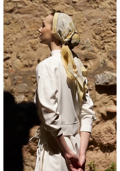 Sarı Ed Scarf Sunrise Rüya Desen Şal fiyatları