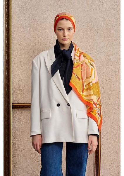 Turuncu Ed Scarf Celebrity Pietra Şal modelleri