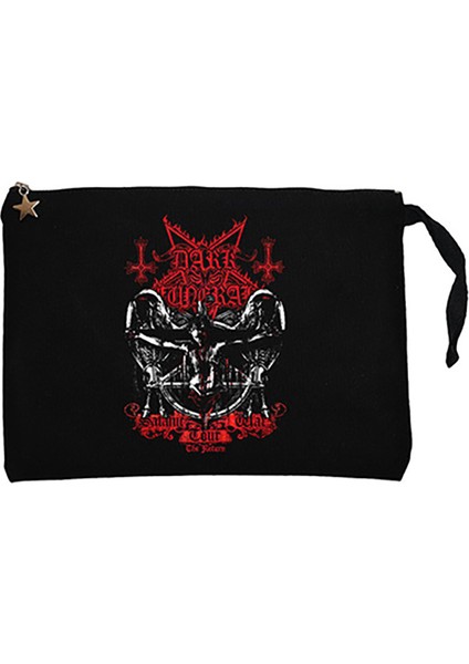 Dark Funeral Tour Siyah Clutch Astarlı Cüzdan / El Çantası