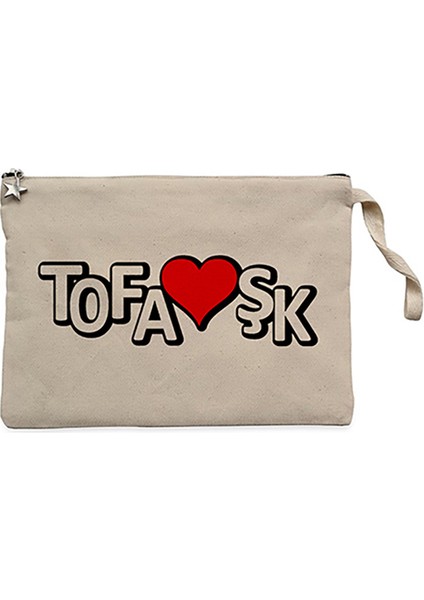 Tofaş Tofaşk Krem Clutch Astarlı Cüzdan / El Çantası