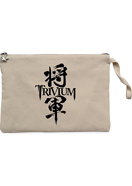 Trivium Shogun Krem Clutch Astarlı Cüzdan / El Çantası