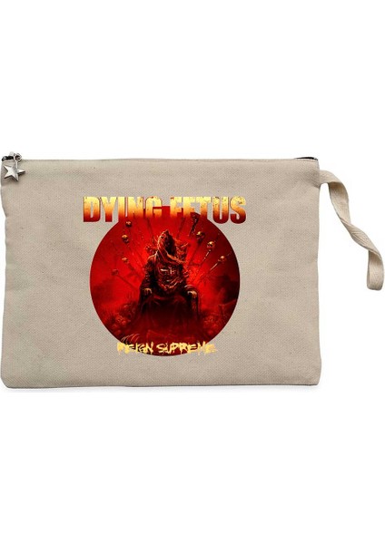 Dying Fetus Reign Supreme Krem Clutch Astarlı Cüzdan / El Çantası