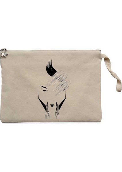 Hayko Cepkin Portre Krem Clutch Astarlı Cüzdan / El Çantası