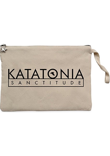 Katatonia Sanctitude Krem Clutch Astarlı Cüzdan / El Çantası