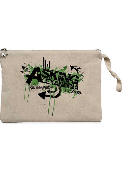 Asking Alexandria You Scared Krem Clutch Astarlı Cüzdan / El Çantası