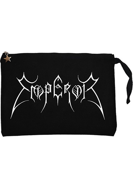Emperor Logo Siyah Clutch Astarlı Cüzdan / El Çantası