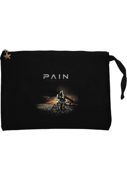 Pain Coming Home Siyah Clutch Astarlı Cüzdan / El Çantası