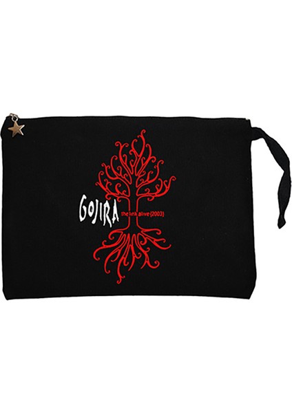 Gojira The Link Alive Siyah Clutch Astarlı Cüzdan / El Çantası