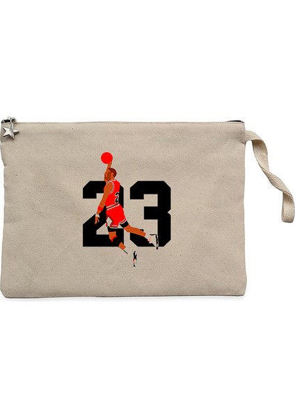 Michael Jordan Smac Krem Clutch Astarlı Cüzdan / El Çantası