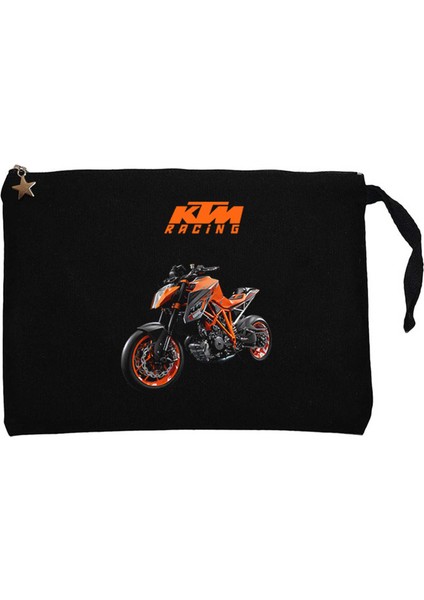 Ktm 1290 Super Duke Racing Siyah Clutch Astarlı Cüzdan / El Çantası