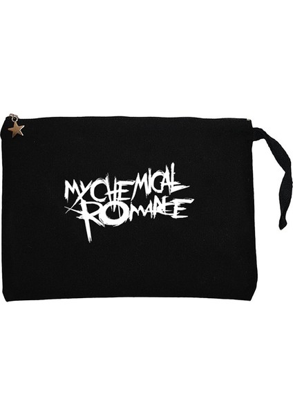 My Chemical Romance Logo Siyah Clutch Astarlı Cüzdan / El Çantası