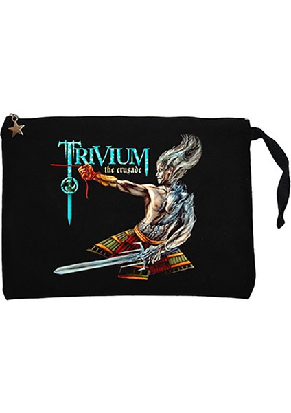 Trivium The Crusade Siyah Clutch Astarlı Cüzdan / El Çantası