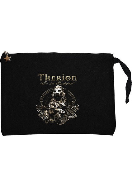 Therion 20TH Anniversary Show Siyah Clutch Astarlı Cüzdan / El Çantası