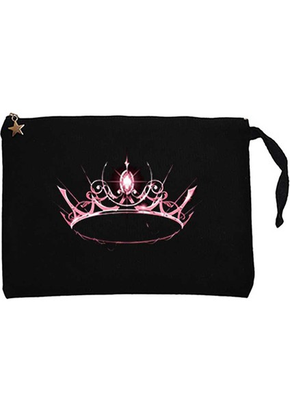 Blackpink Queens Siyah Clutch Astarlı Cüzdan / El Çantası