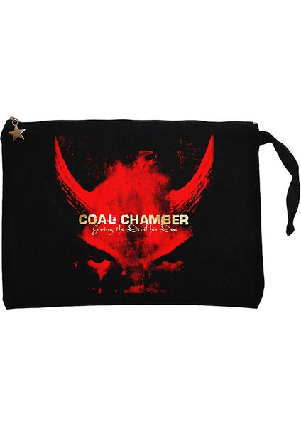 Coal Chamber Giving The Devil His Due Siyah Clutch Astarlı Cüzdan / El Çantası