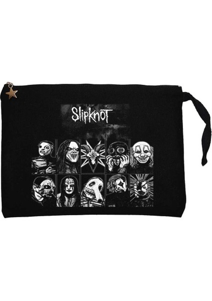 Slipknot Group Member Siyah Clutch Astarlı Cüzdan / El Çantası