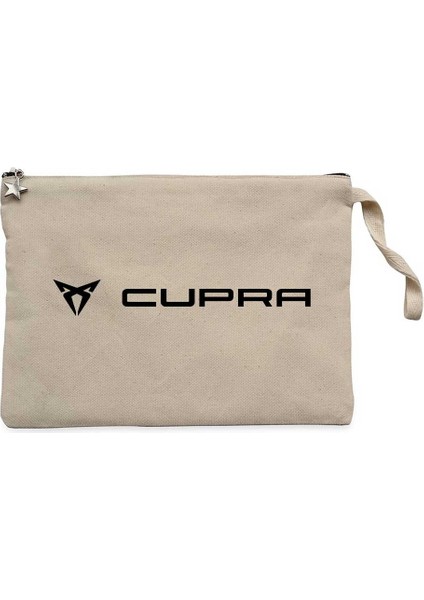 Kubra Text Krem Clutch Astarlı Cüzdan / El Çantası