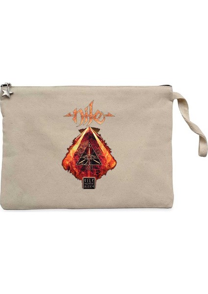 Nile Vile Nilotic Rites Krem Clutch Astarlı Cüzdan / El Çantası