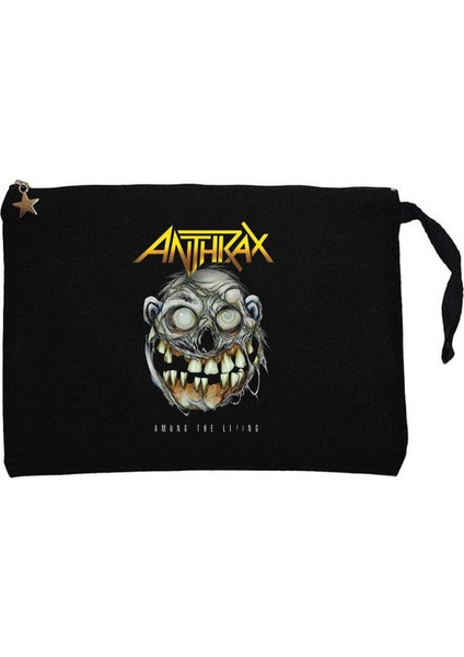 Anthrax Amung The Living Siyah Clutch Astarlı Cüzdan / El Çantası
