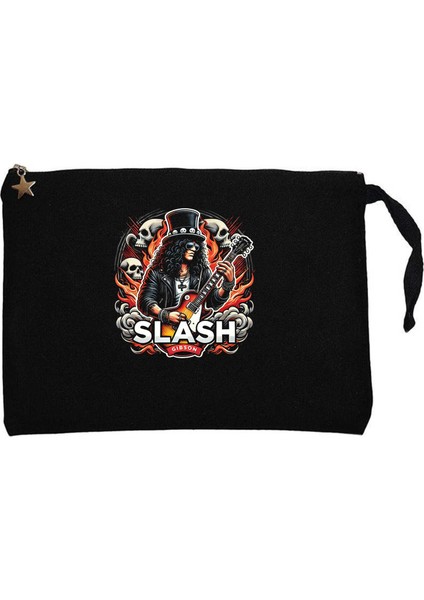 Slash Gibson Siyah Clutch Astarlı Cüzdan / El Çantası