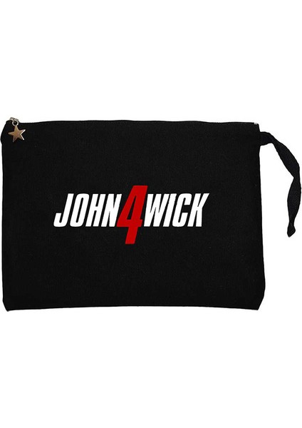 John Wick 4 Logo Siyah Clutch Astarlı Cüzdan / El Çantası