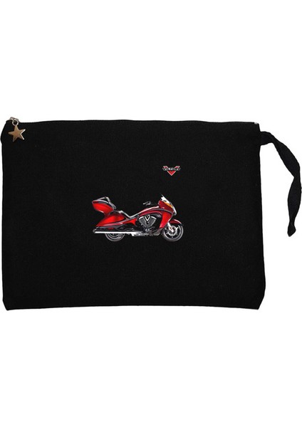 Victory Vison Red Siyah Clutch Astarlı Cüzdan / El Çantası