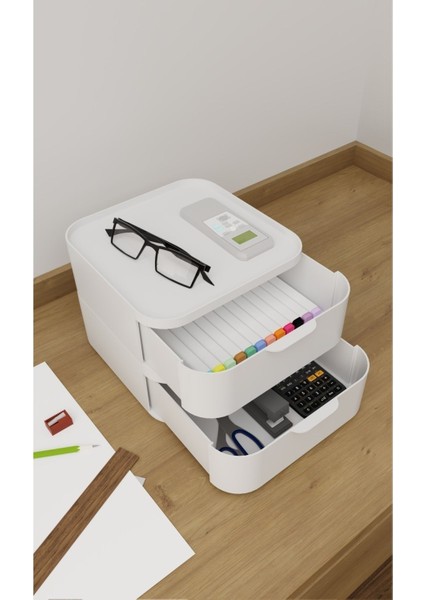 Turkuaz Çok Amaçlı Çekmeceli Düzenleyici, Plastik, 1 Parça