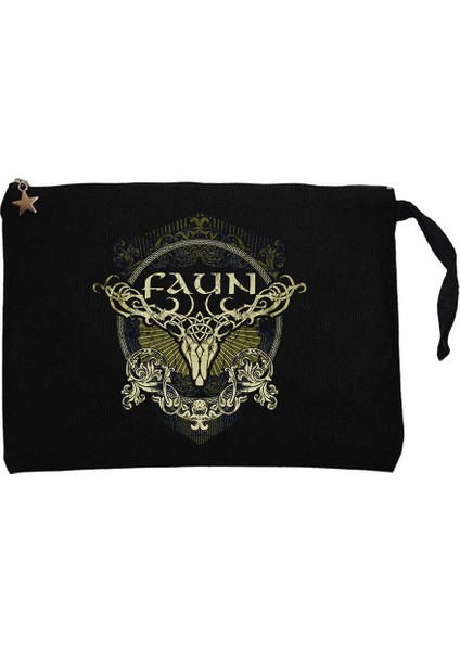 Faun Hirsch Siyah Clutch Astarlı Cüzdan / El Çantası