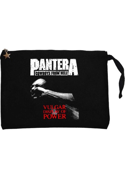 Pantera Vulgar Display Of Power Siyah Clutch Astarlı Cüzdan / El Çantası