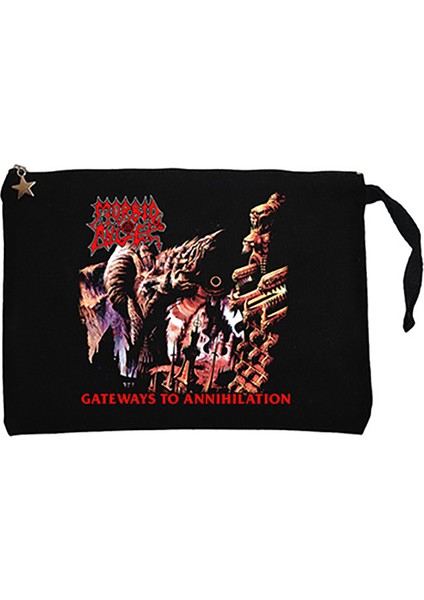 Morbid Angel Gateways To Annihilation Siyah Clutch Astarlı Cüzdan / El Çantası