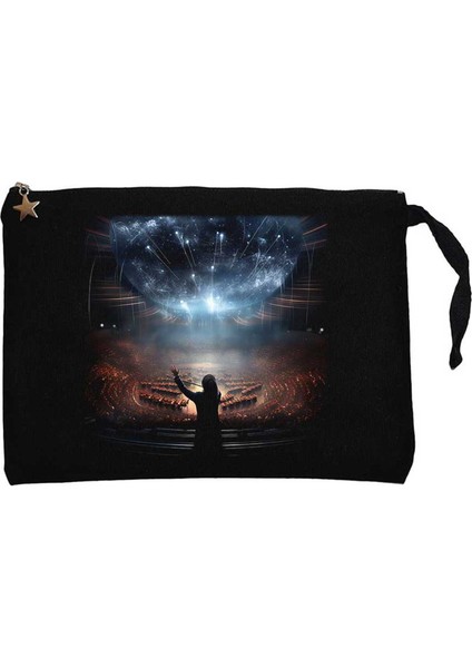 Imagine Orchestral Siyah Clutch Astarlı Cüzdan / El Çantası