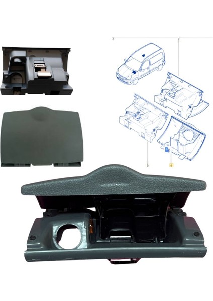 Renault Kangoo & Kangoo Express 1997-2004 Ön Torpido Küllük