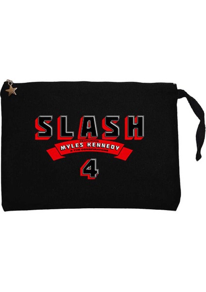 Slash 4 Album Siyah Clutch Astarlı Cüzdan / El Çantası