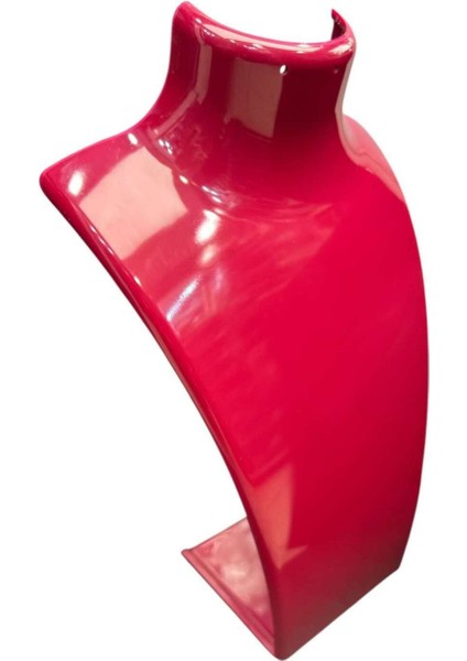 Fuşya akrilik takı standı, şık ve kullanışlı teşhir ve saklama çözümü, 19x30 cm