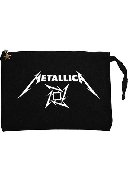 Metallica Blade Dream Text Siyah Clutch Astarlı Cüzdan / El Çantası
