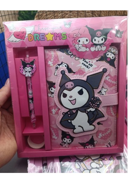 Sanrio Kuromi Lüx Hediyelik Kırtasiye Seti modelleri