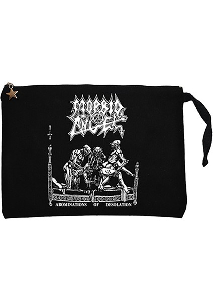Morbid Angel Abominations Of Desolation Siyah Clutch Astarlı Cüzdan / El Çantası