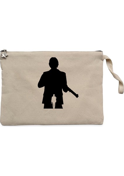 John Wick Chapter 4 Black And White Krem Clutch Astarlı Cüzdan / El Çantası