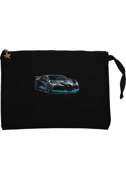 Bugati Car Siyah Clutch Astarlı Cüzdan / El Çantası