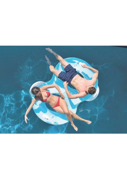 Çift Kişilik Yastıklı Koltuk Simit-Çift Taraflı Şişme Koltuk Simit-Şişme Yastıklı Lounge 198X117 cm