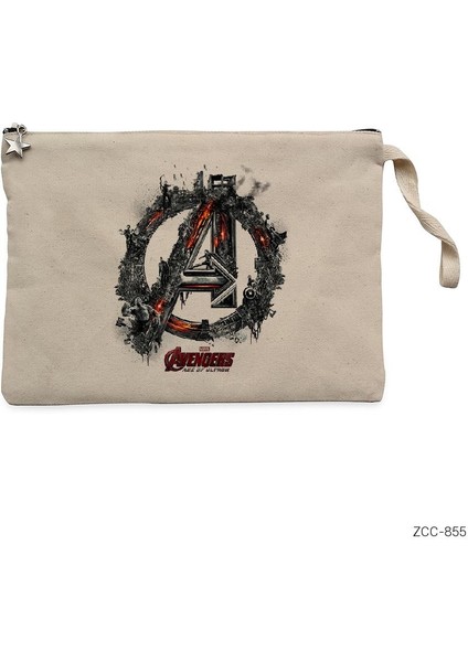 Avengers Dark City Krem Clutch Astarlı Cüzdan / El Çantası
