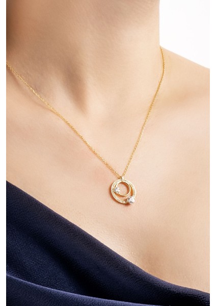 Tutulma 18 Ayar Sarı Altın Kaplama 44 cm Gümüş Yıldız Kolye fiyatları