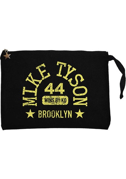 Mike Tyson 44 Wins By Knockout Siyah Clutch Astarlı Cüzdan / El Çantası