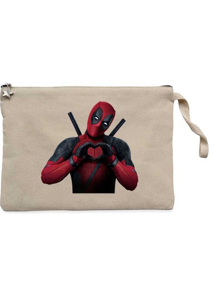 Deadpool Love Krem Clutch Astarlı Cüzdan / El Çantası