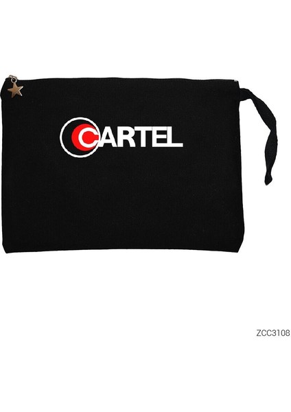 Cartel Siyah Clutch Astarlı Cüzdan / El Çantası